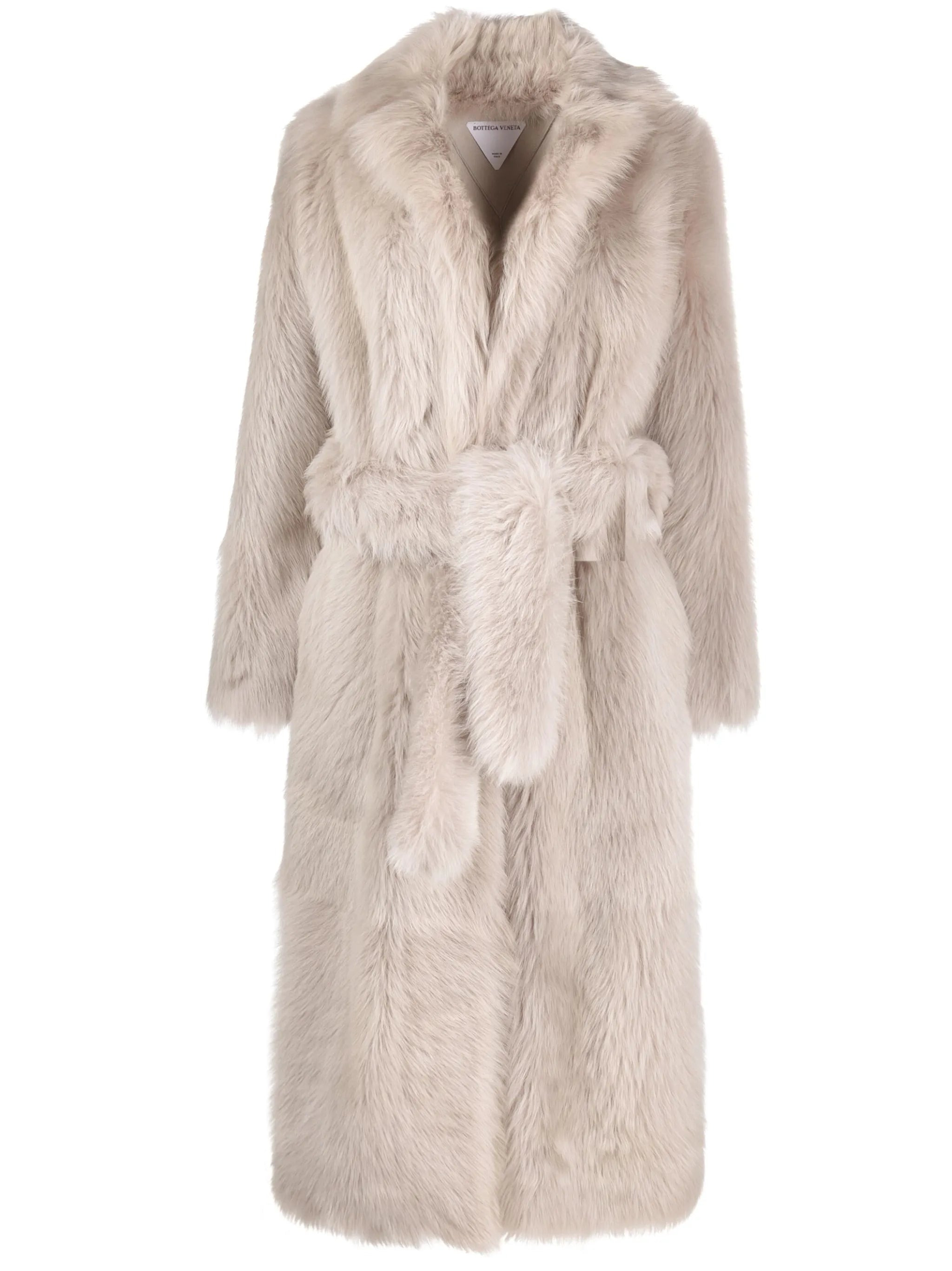 single-breasted belted coat - 1