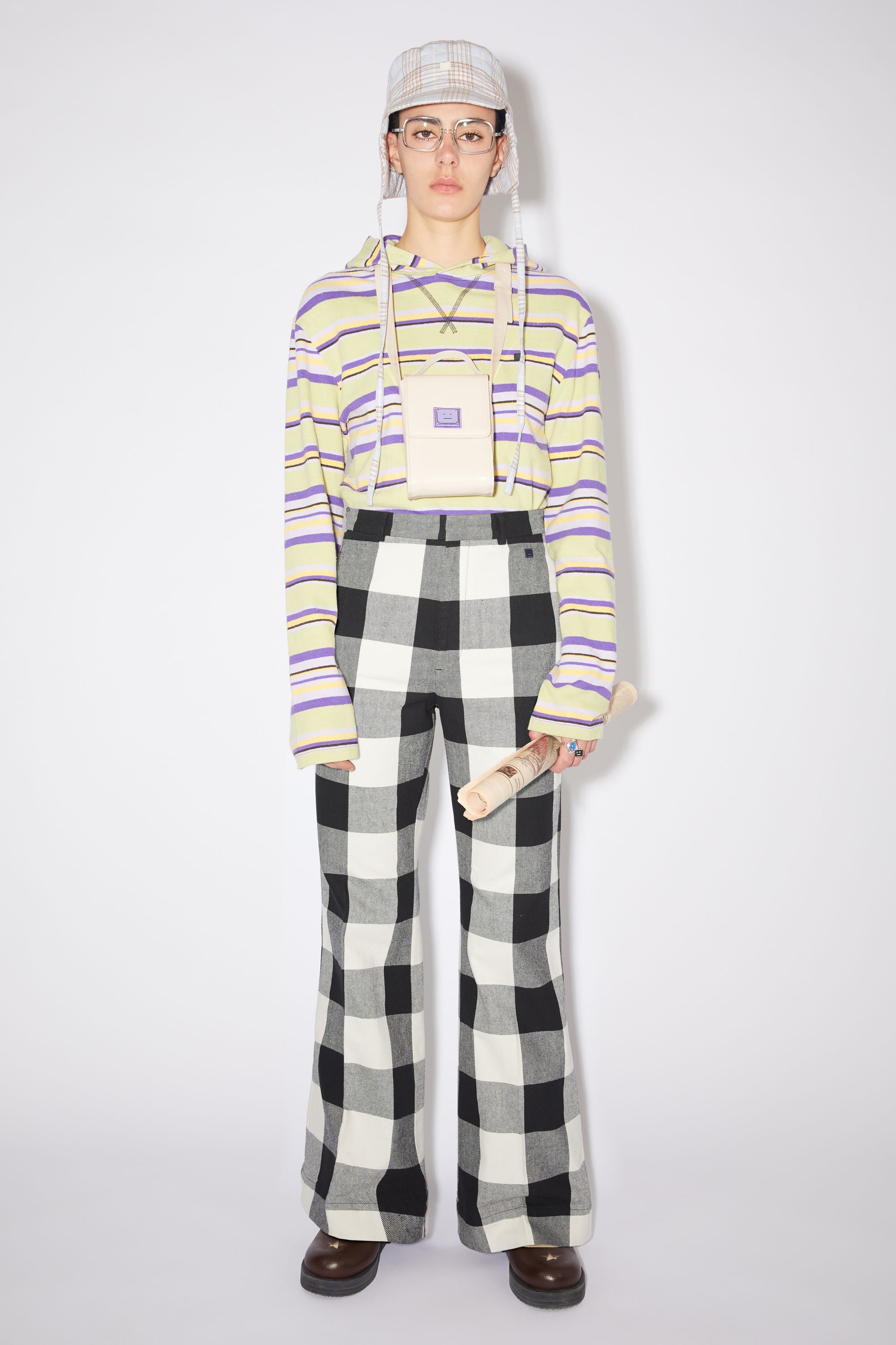 Check trousers - Black/white - 2