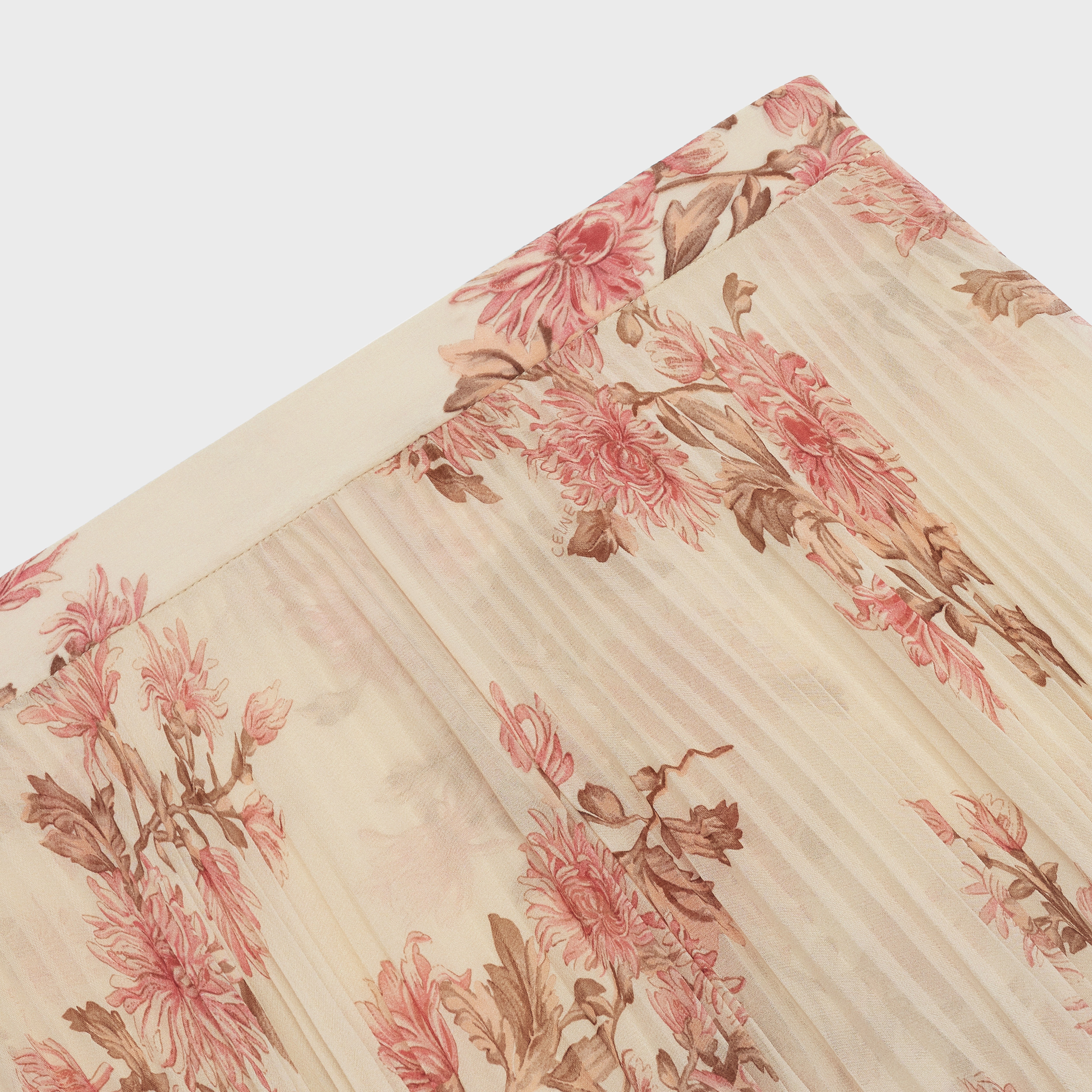 MIDI RUFFLED SKIRT IN SILK GEORGETTE - 3