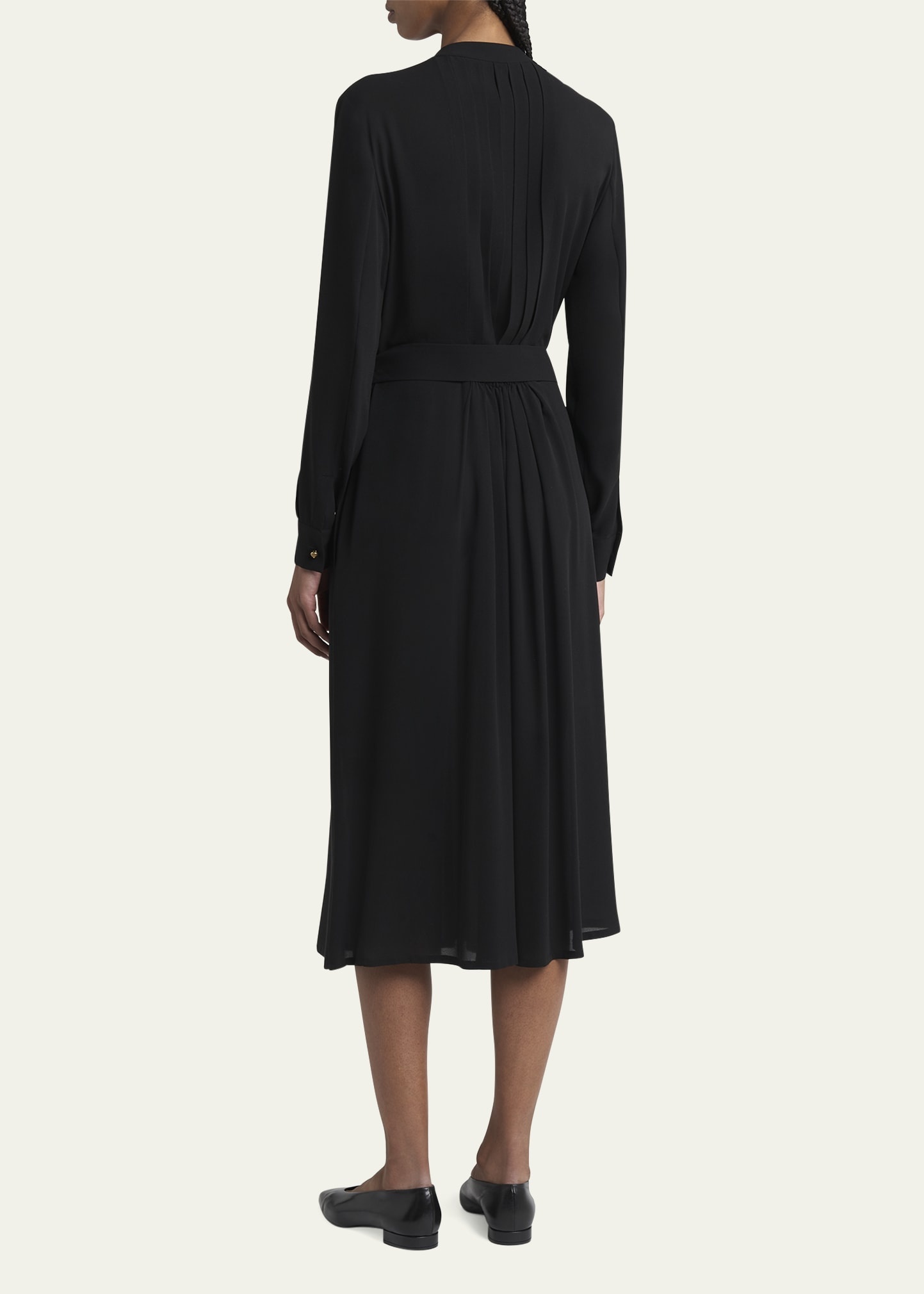 Hattie Sable Silk Crepe Shirtdress - 3