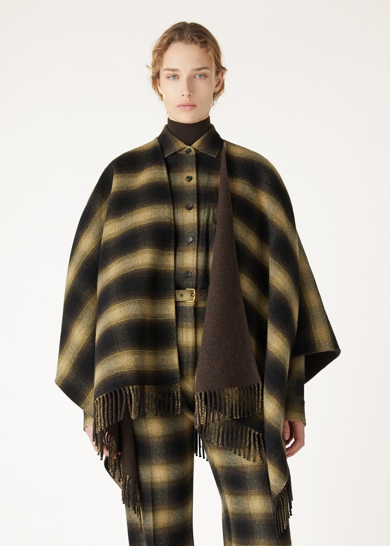 Loro Piana Tartan Wish Poncho outlook