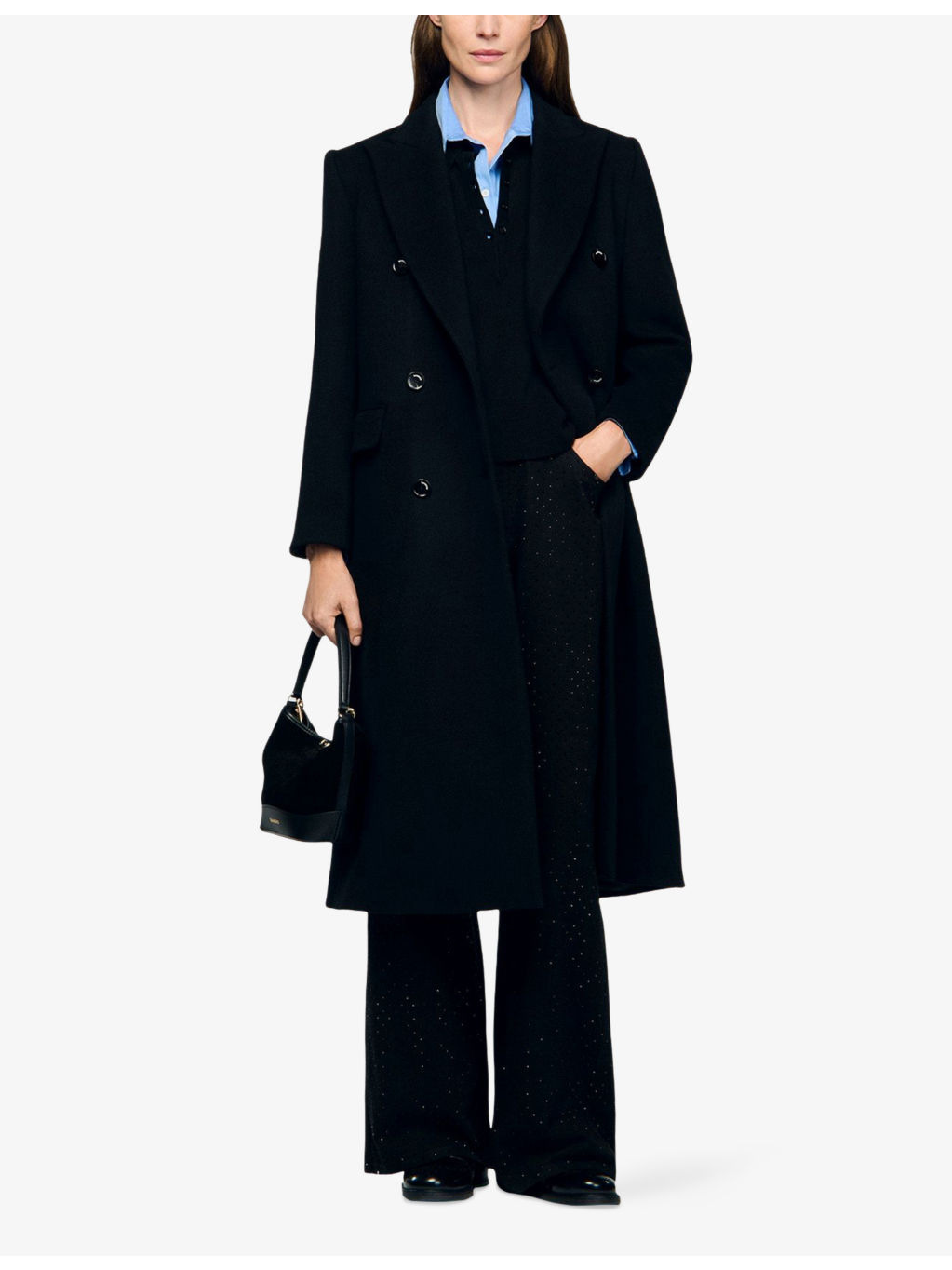 Long Double-Breasted Wool-Blend Coat - 2
