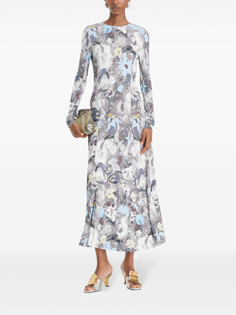 TORY BURCH printed jersey midi dress outlook