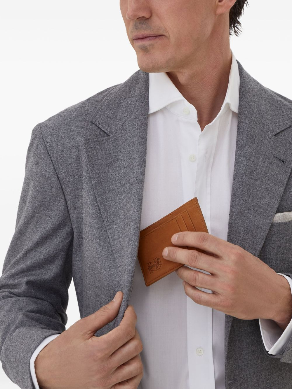 embossed leather card holder - 4