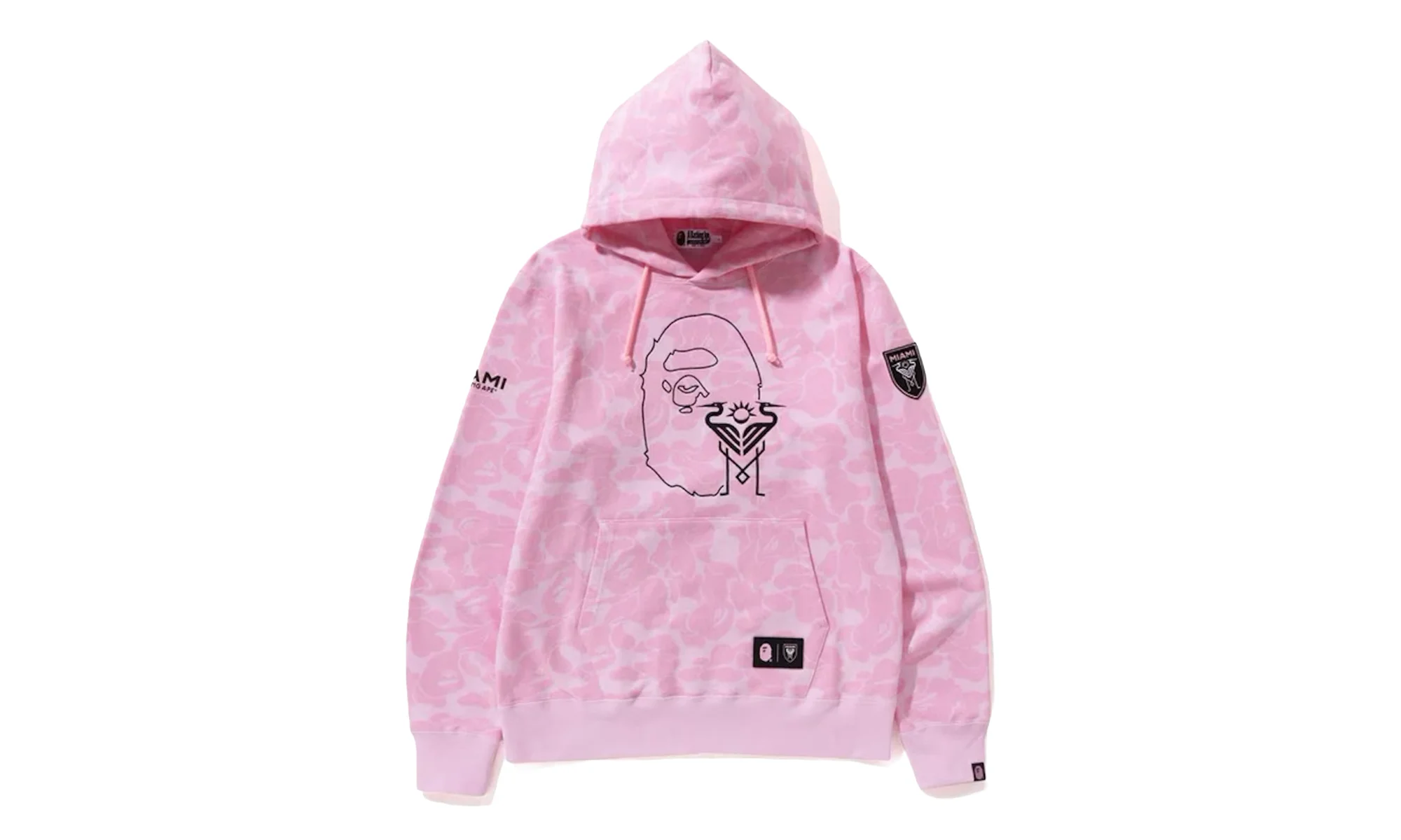 BAPE x Inter Miami CF Camo Pullover Hoodie "Pink" BIMCFCPHSP - 1