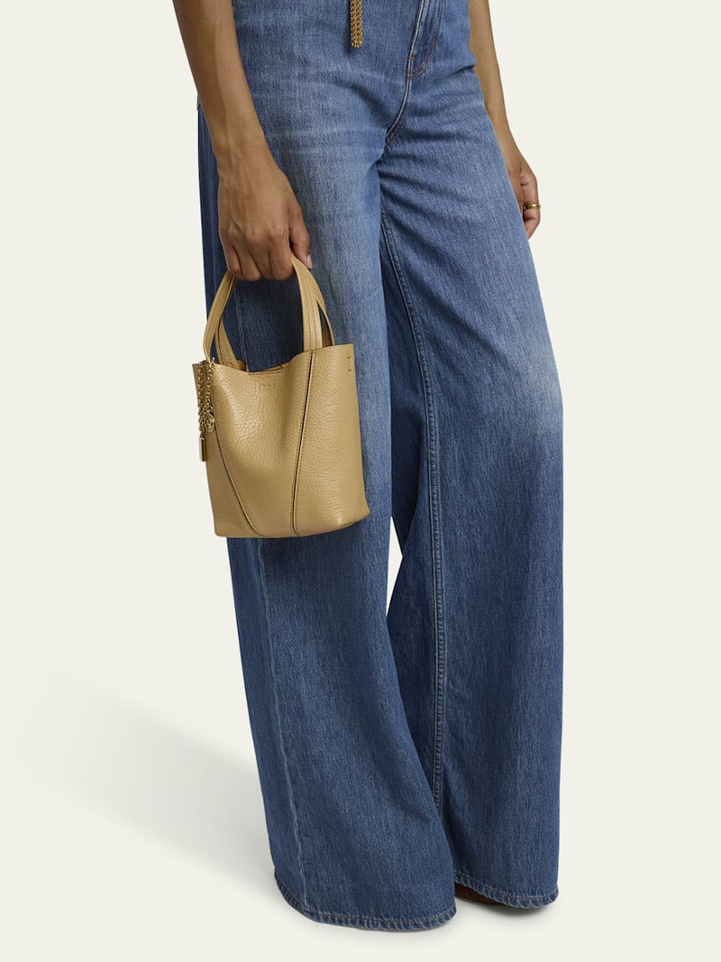 Chloé Spin Mini Tote Bag in Grained Calfskin outlook