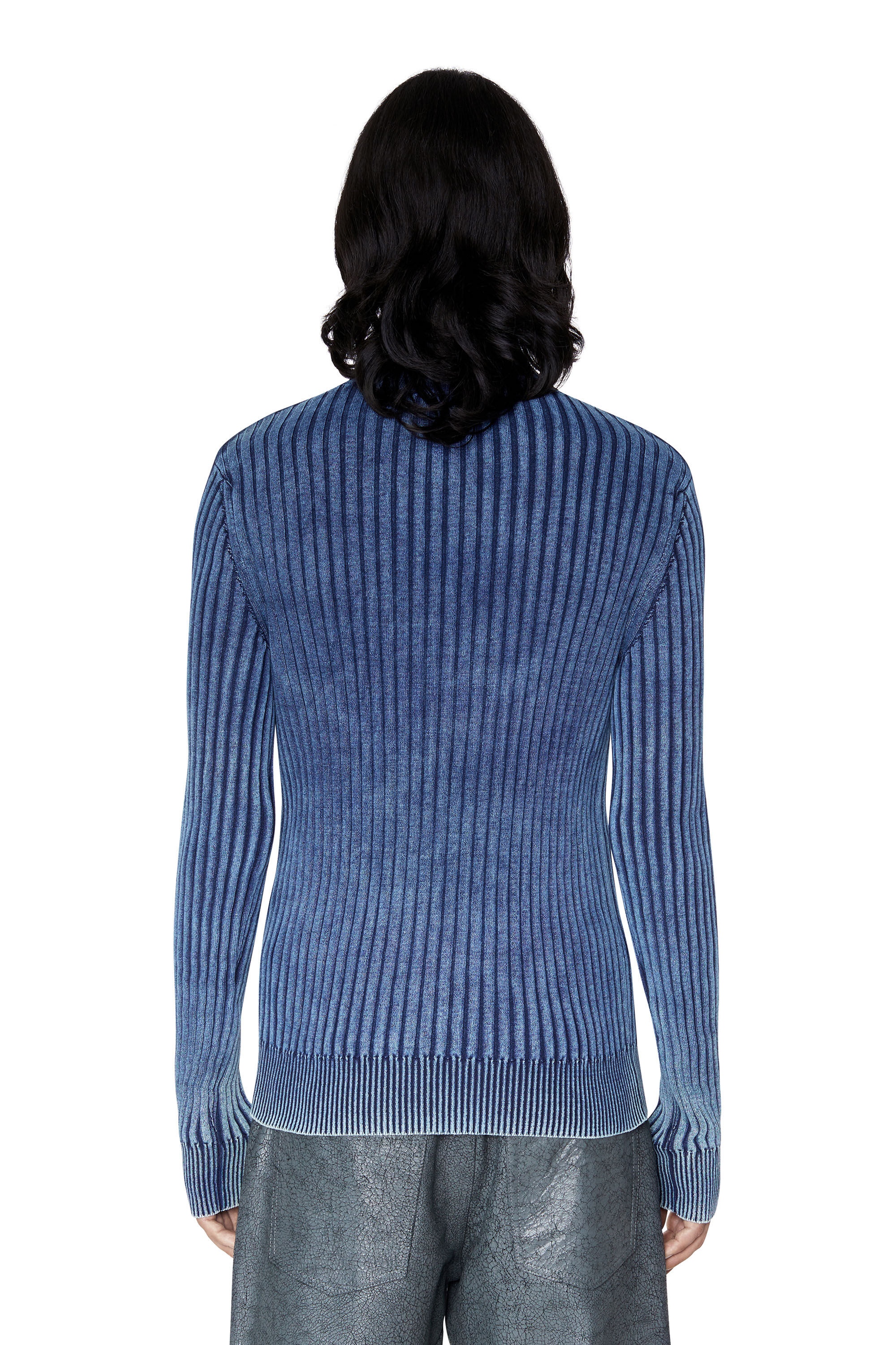 K-Elasa distressed rib-knit sweater