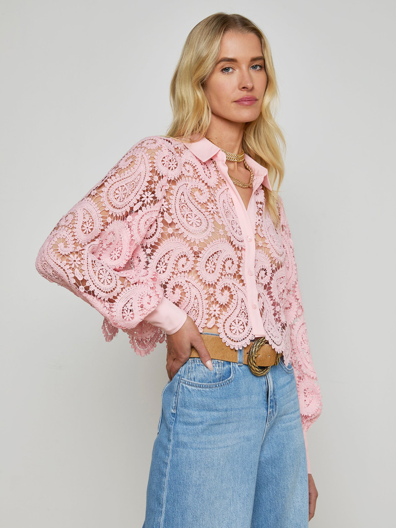 Odelia Cropped Lace Blouse 5