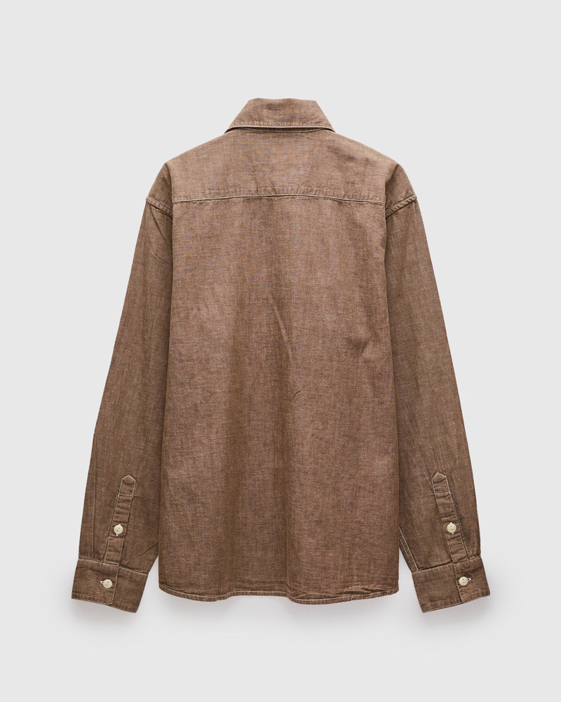 3sixteen Utility Shirt in Brown Chambray outlook