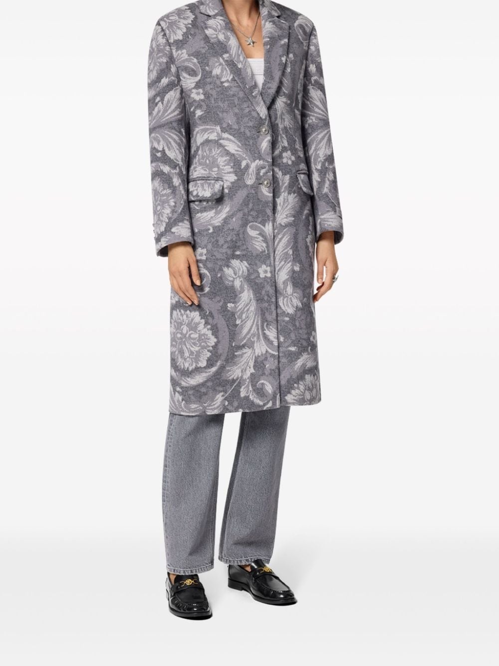 Barocco cashmere-blend coat - 3