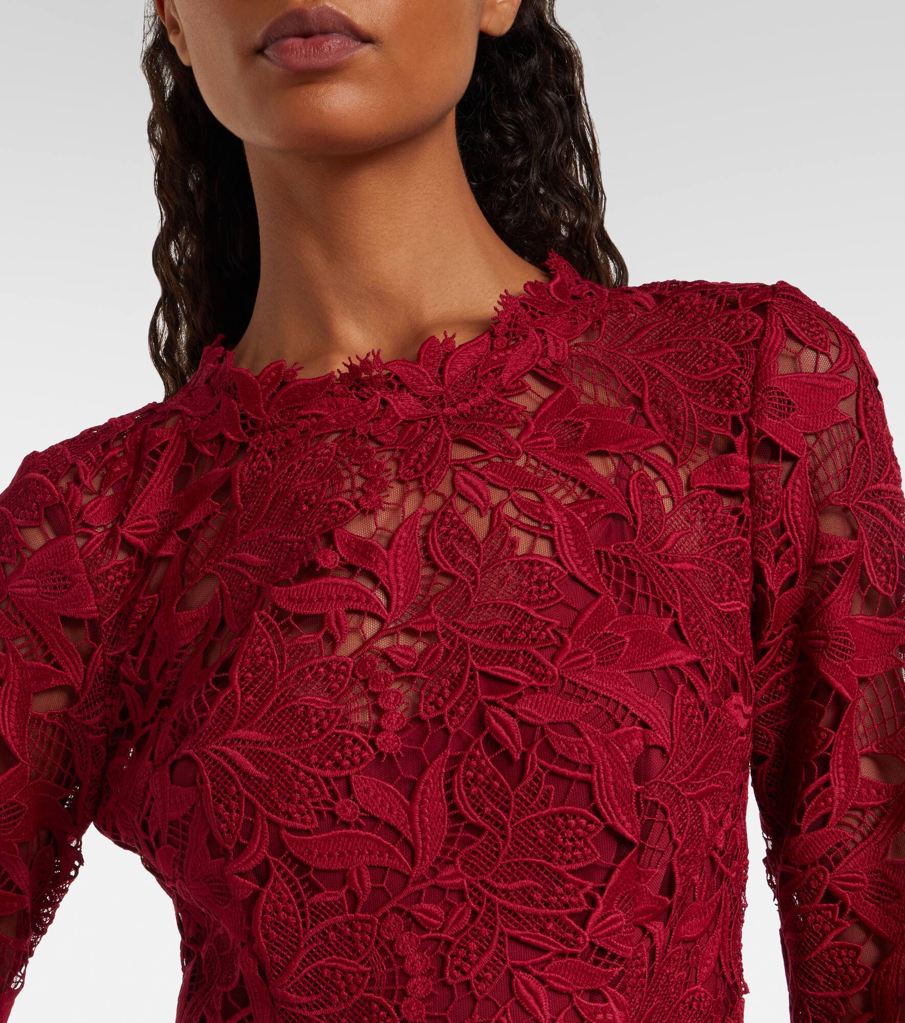 Lace midi dress - 4