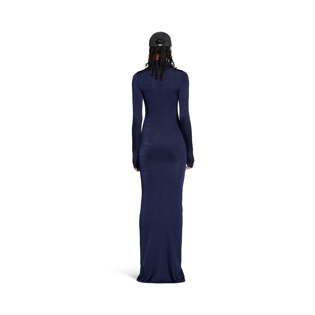 Women's Stretch Maxi Dress in Dark Navy - 4