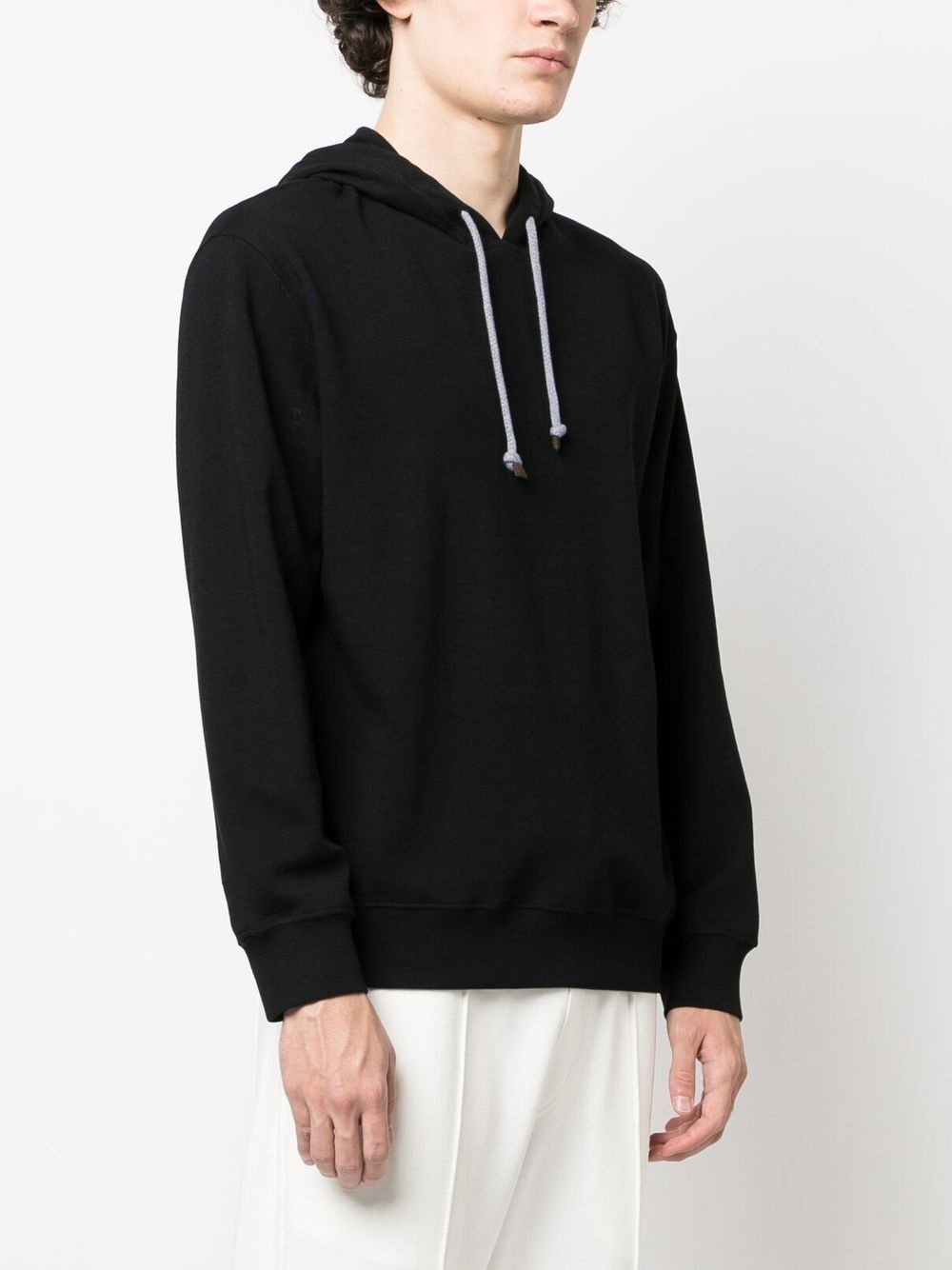 drawstring neck cotton hoodie - 3