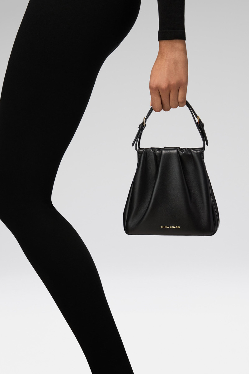 VITTORIA BAG BLACK NAPPA AND GOLD HARDWARE 3