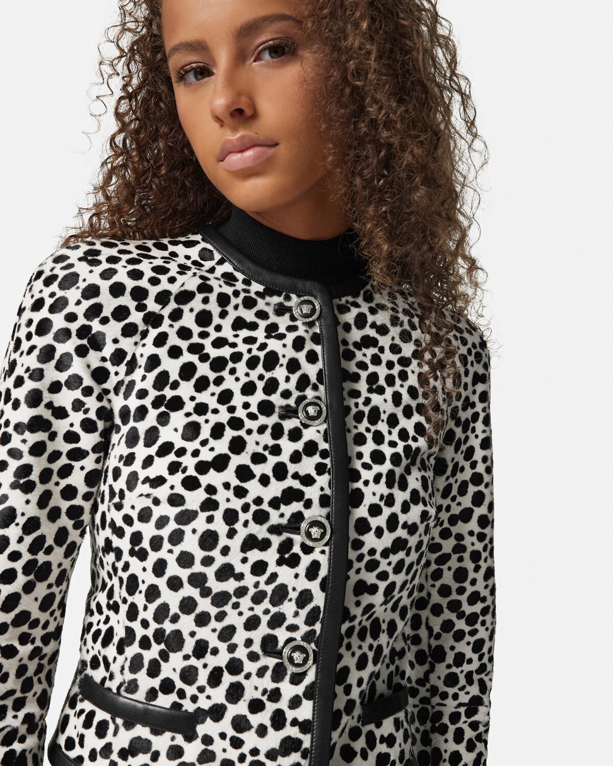 Dalmatian Pony-Effect Fitted Raglan Jacket - 3