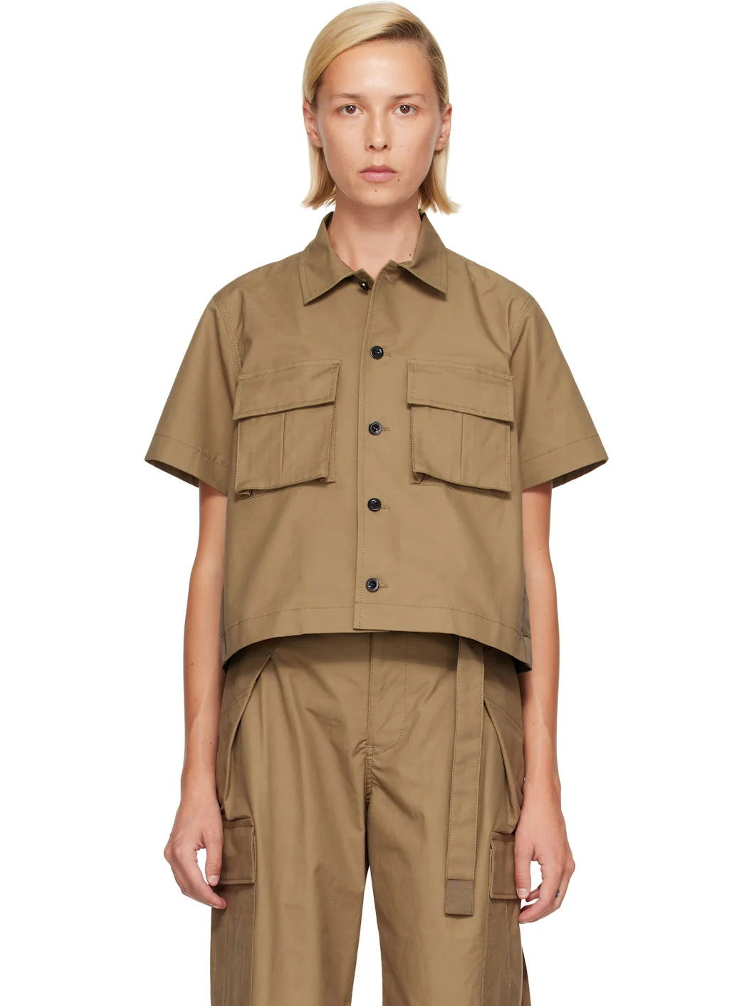 Khaki Cotton Weather Shirt - 1