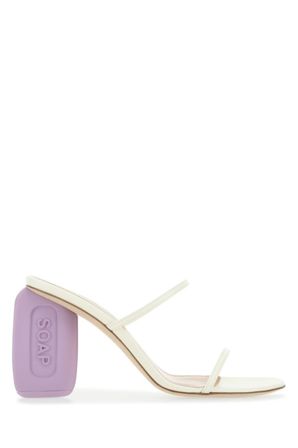 Loewe Woman Ivory Leather Soap Mules - 1