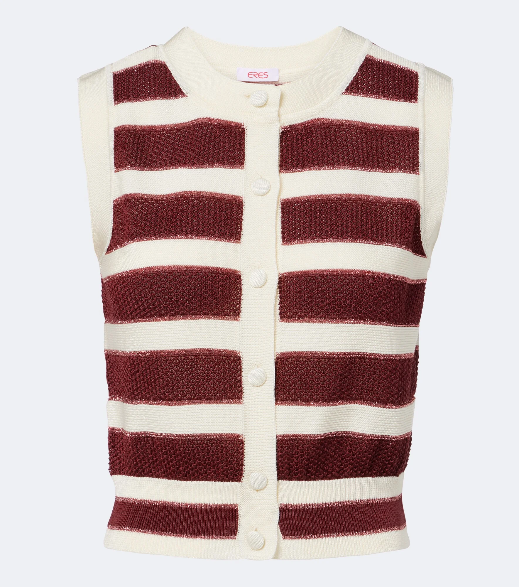 Divergent striped cotton-blend top - 1