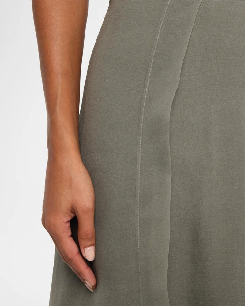 Layered Crispy Silk Maxi Circle Skirt 5