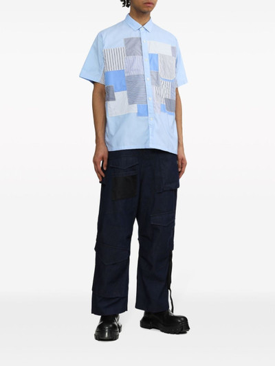 Junya Watanabe MAN striped patchwork cotton shirt outlook
