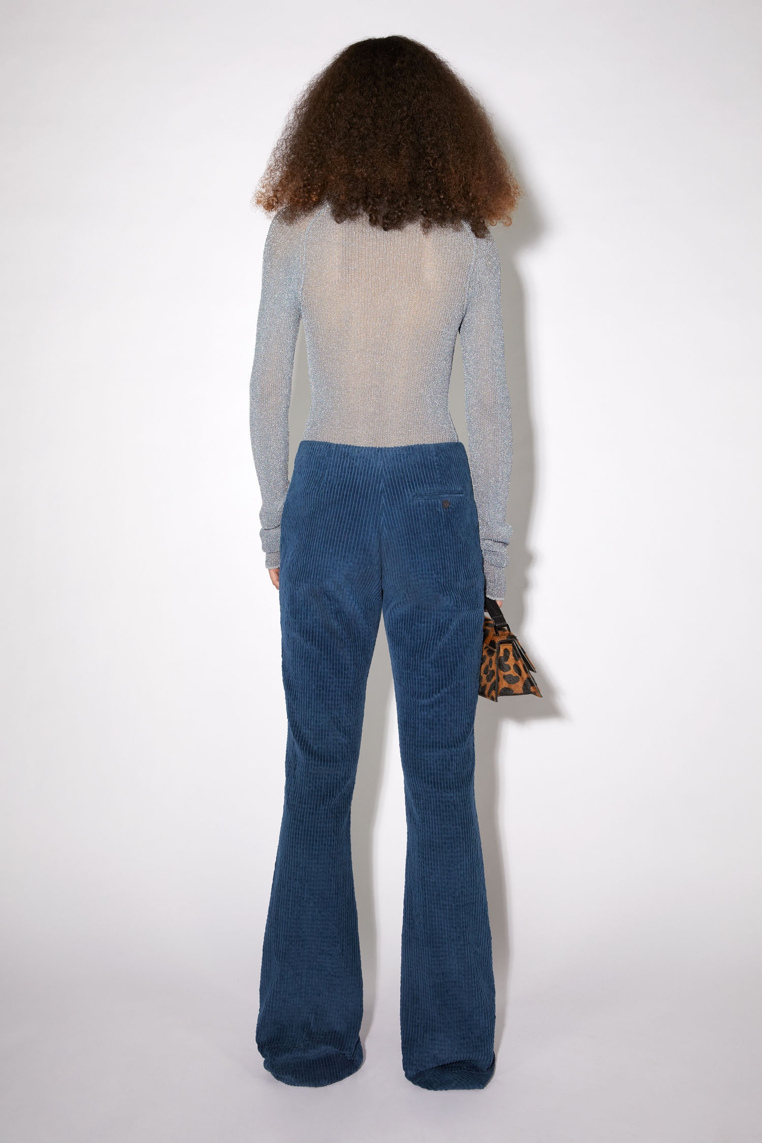 Corduroy trousers - Blackbird blue - 3