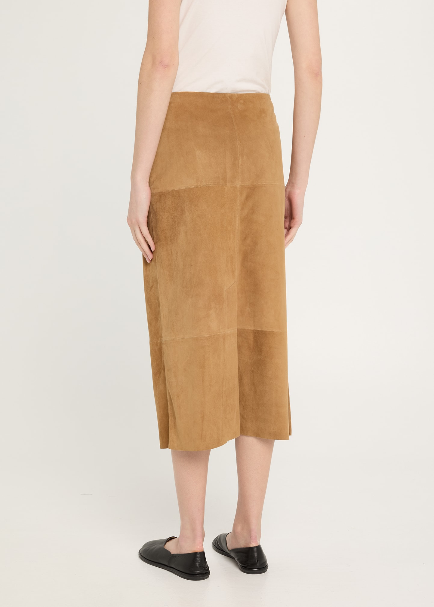 Nadia Pencil Suede Midi Skirt - 3