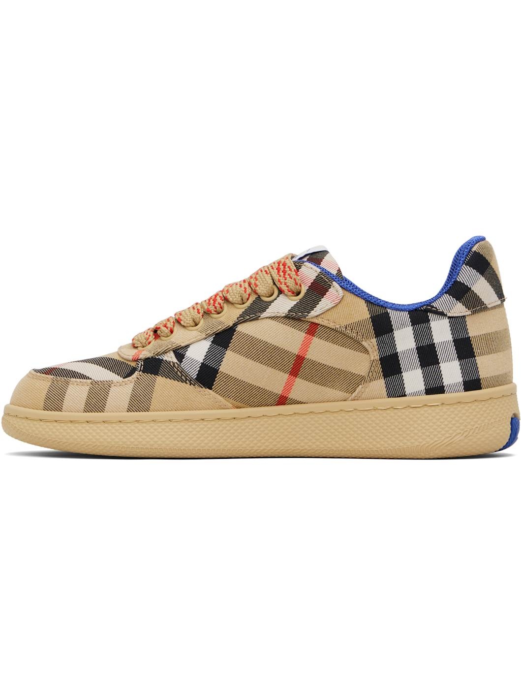 Tan Check Terrace Sneakers - 3
