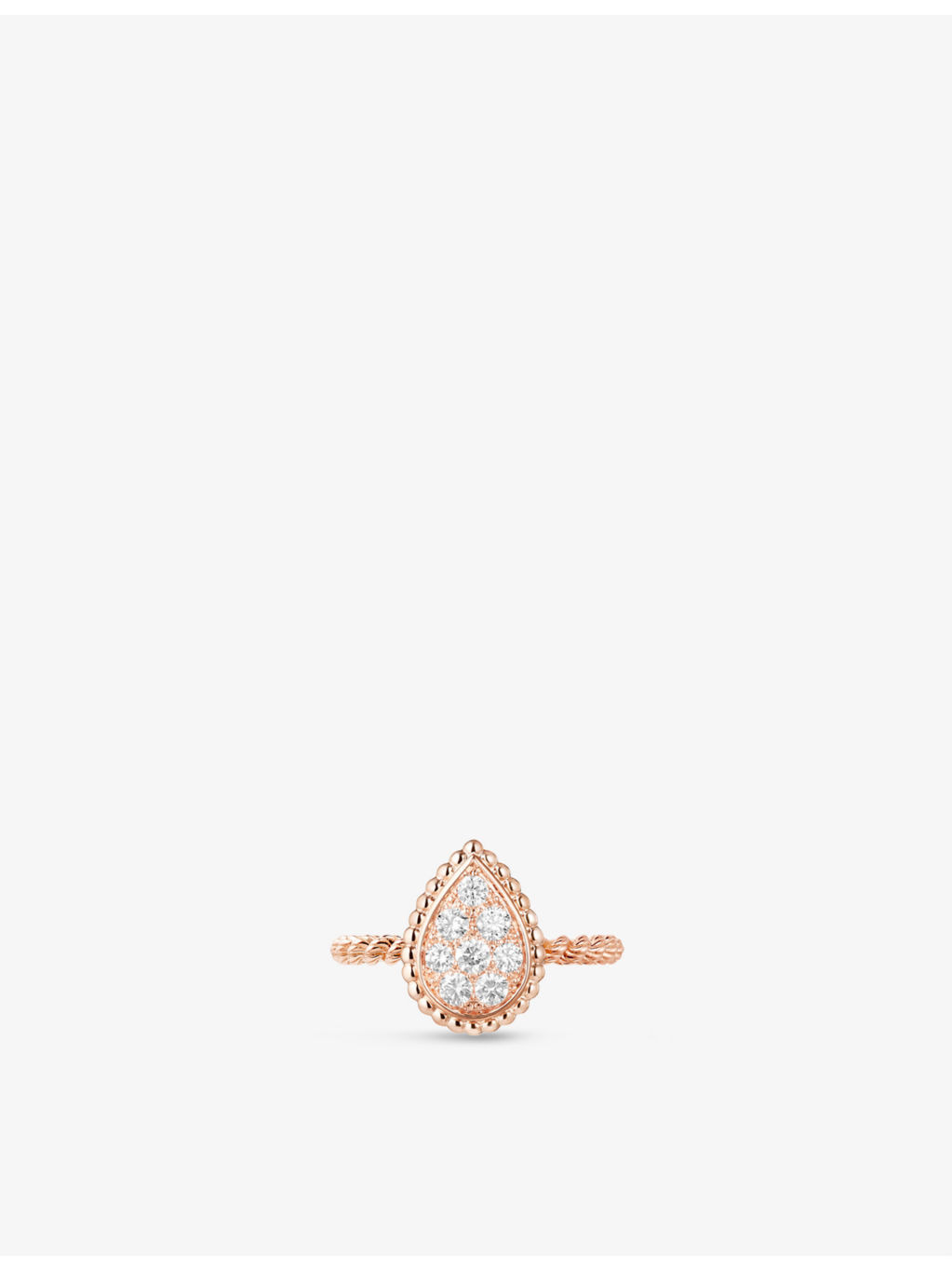 Serpent Bohème 18ct rose-gold and 0.15ct diamond ring - 3