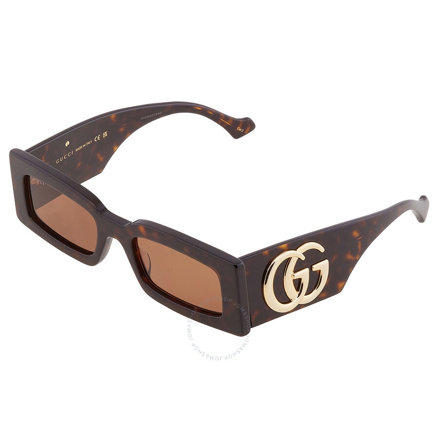 Gucci Brown Rectangular Ladies Sunglasses GG1425S 002 53 - 3