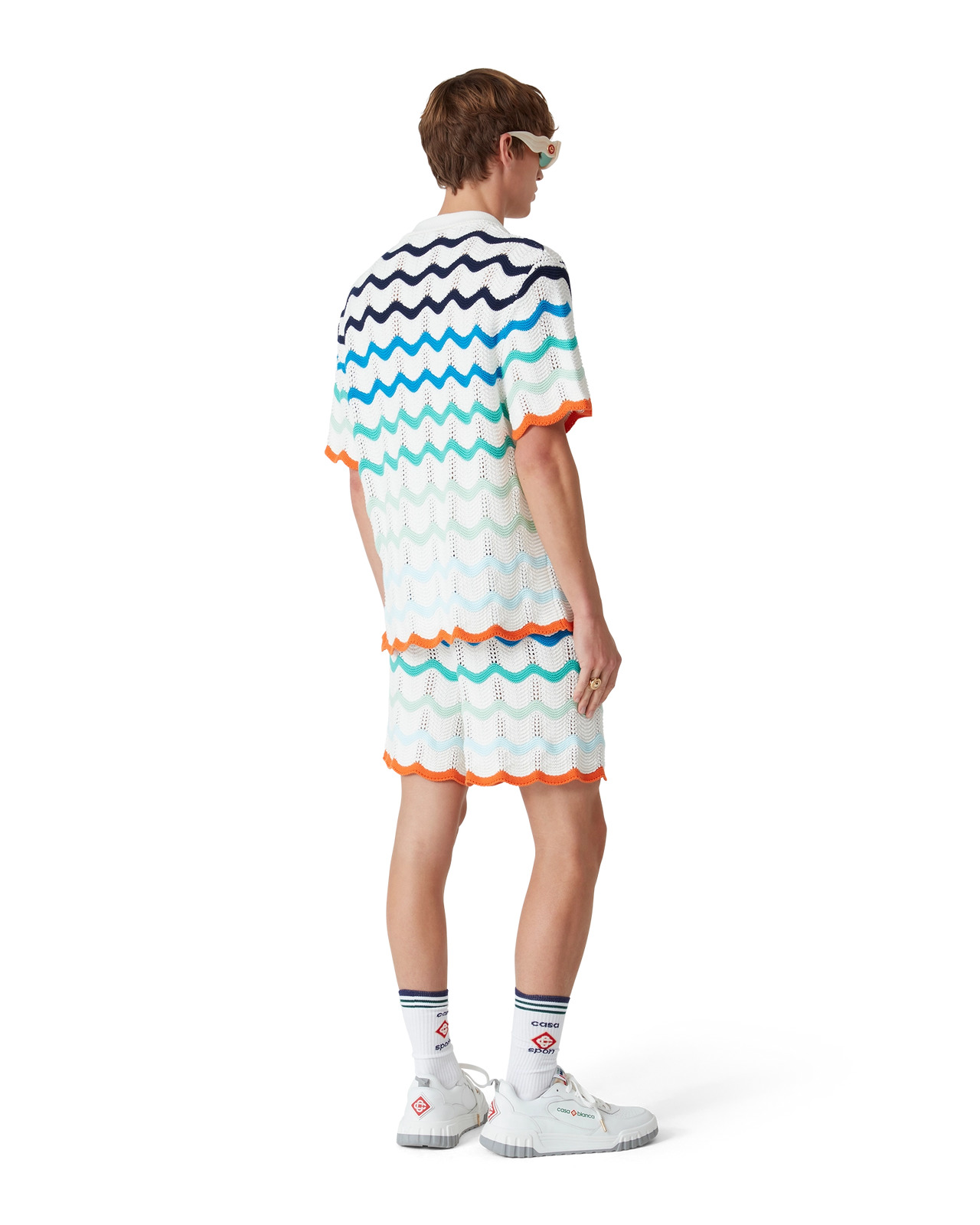 Gradient Wave Crochet Shorts | Casablanca Paris - 3