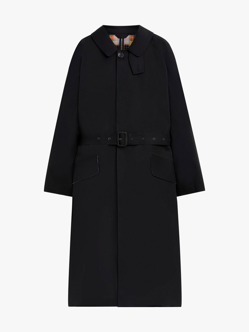 ST HONORE BLACK BONDED COTTON COAT 1