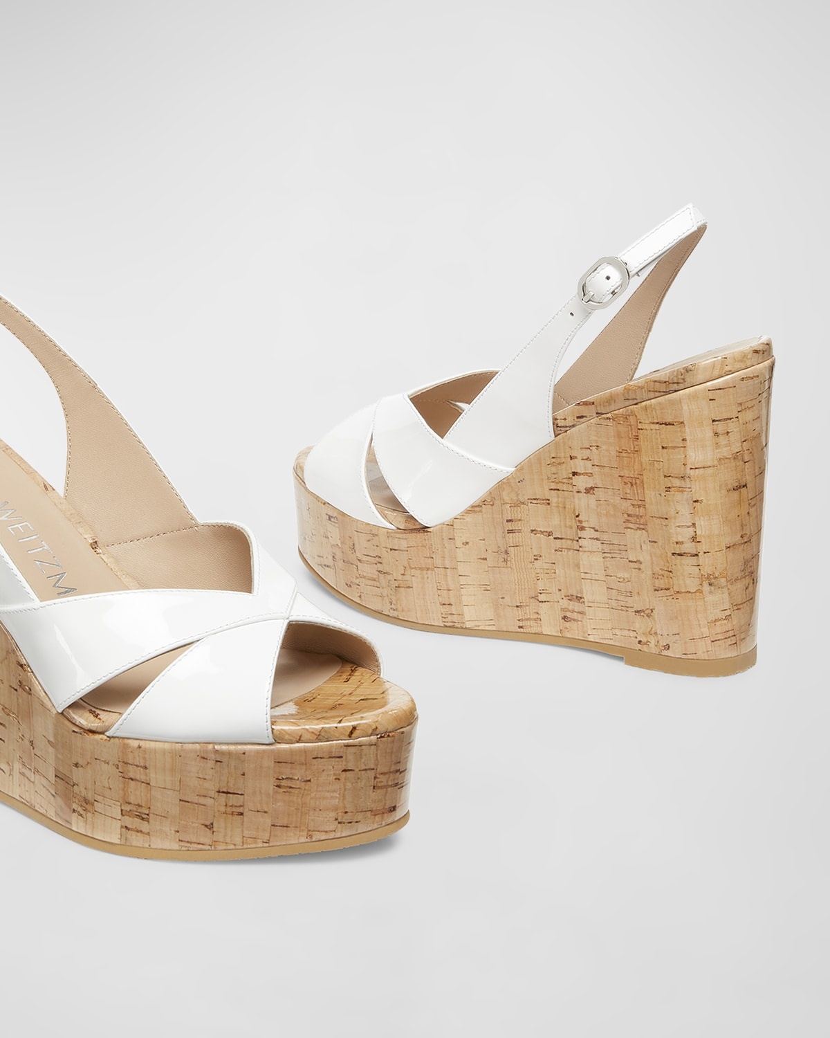 Carmen Patent Slingback Wedge Sandals - 5