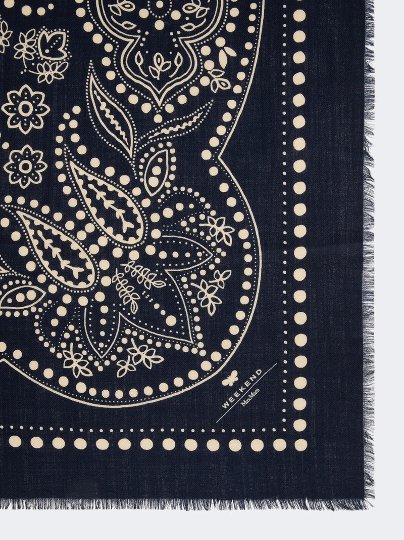 WEEKEND Max Mara Wool and silk stole - MIDNIGHTBLUE outlook