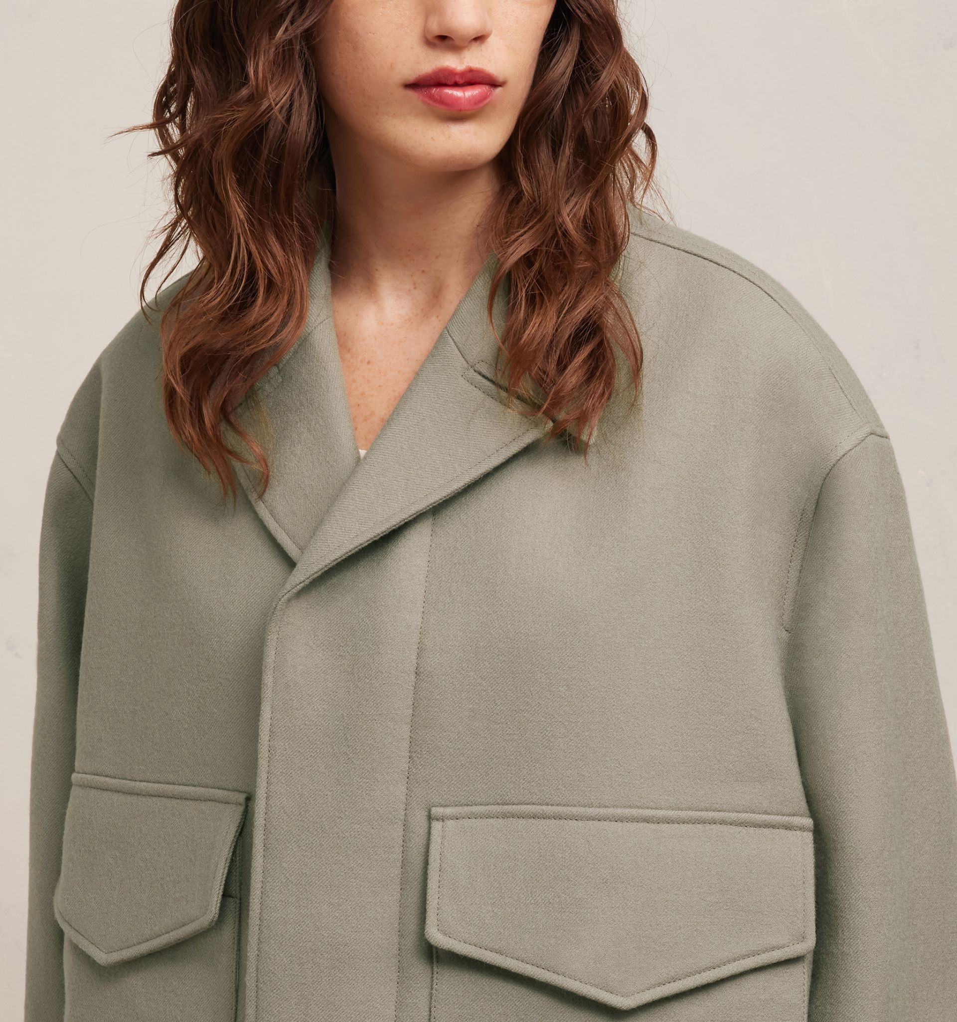 Oversize Buttoned Jacket - 7