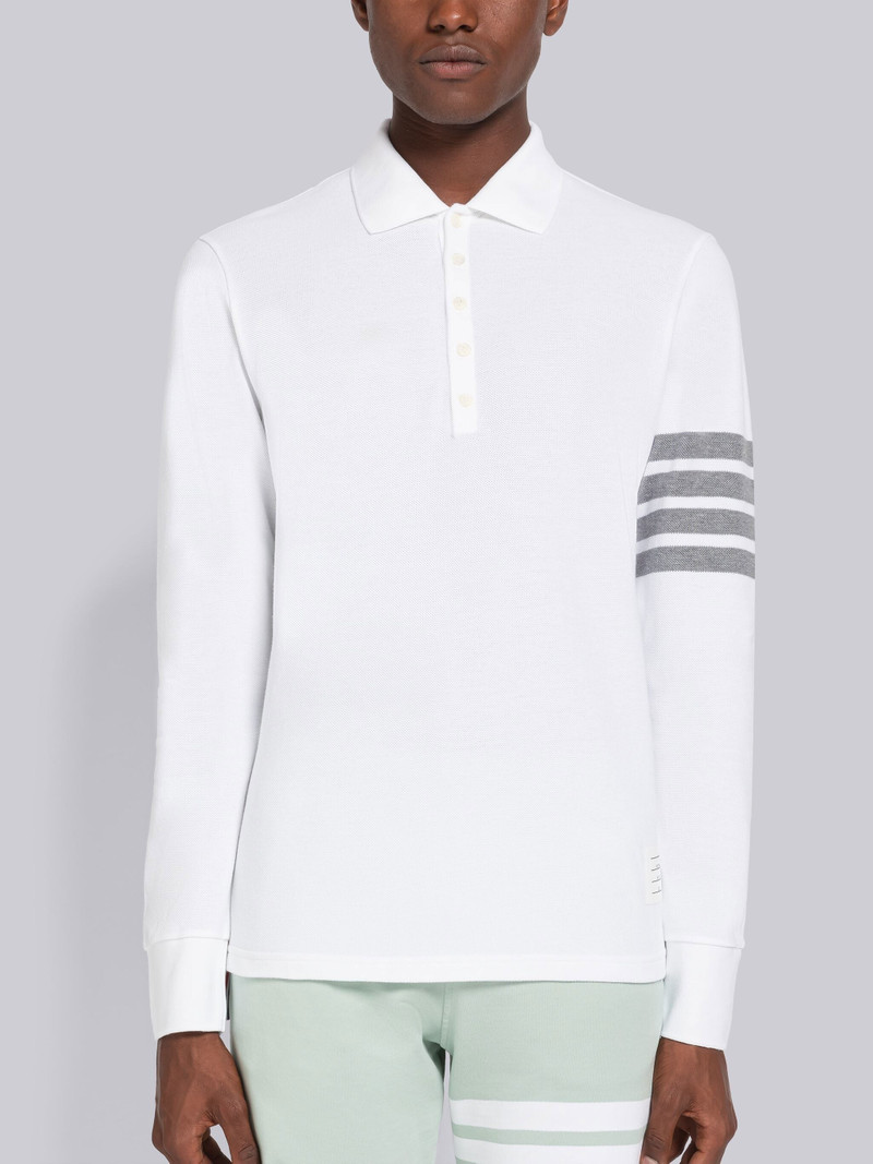 Classic Pique Hector 4-Bar Long Sleeve Polo 1