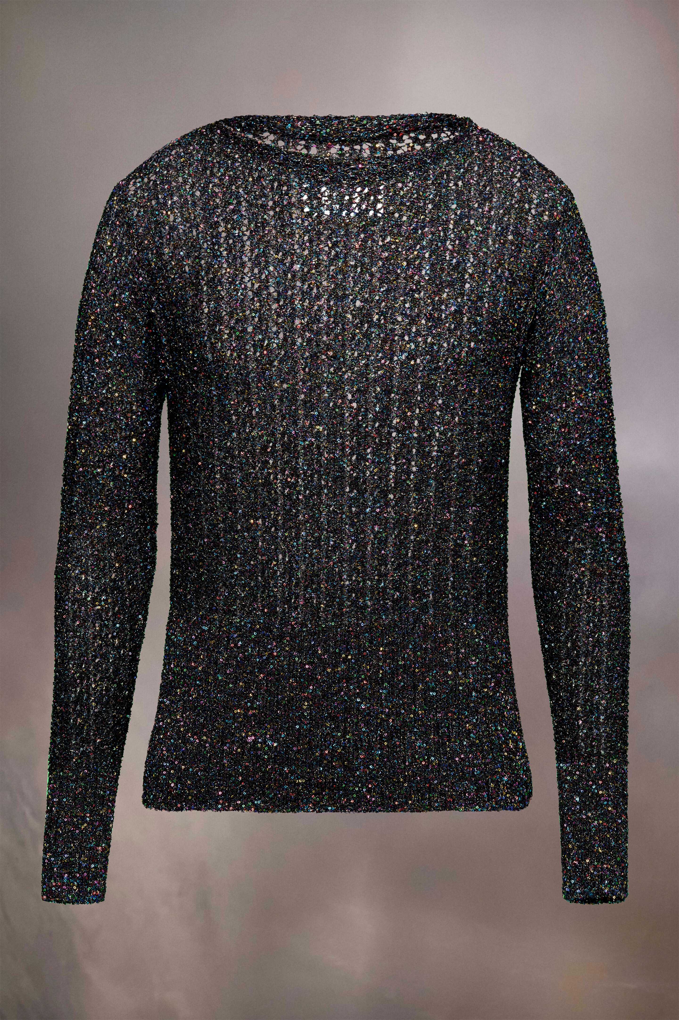 Battered sequin knit top - 1