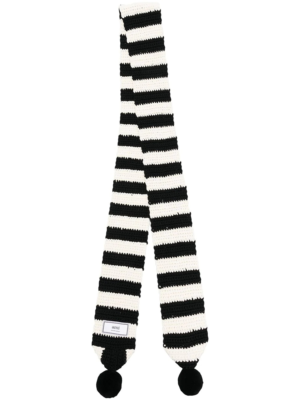 striped knitted scarf - 1