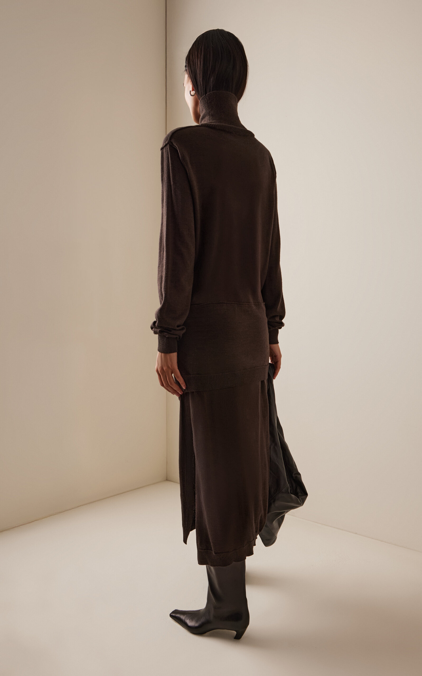 Trompe-l'oeil Dress brown - 4