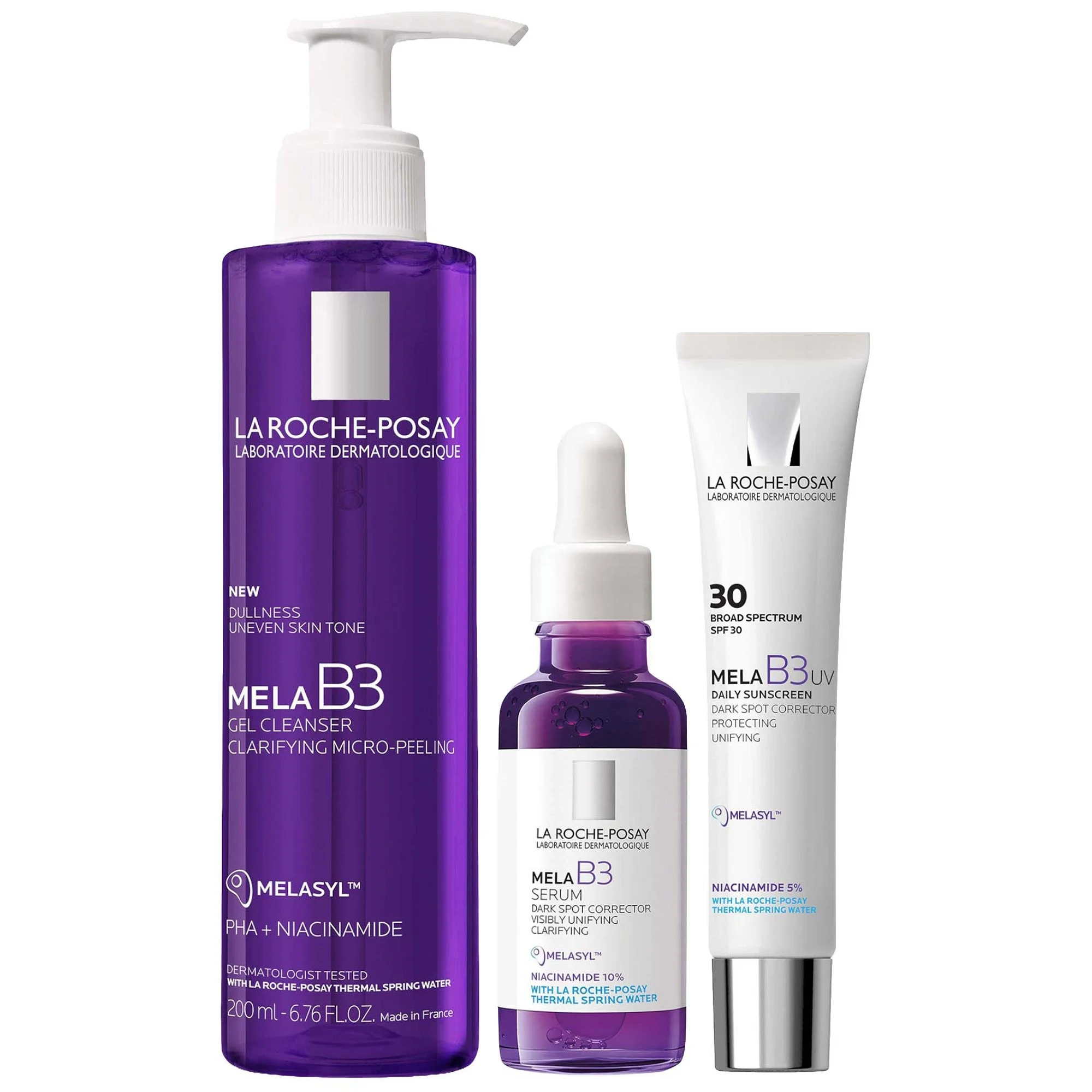 La Roche-Posay Mela-B3 Dark Spot Regimen: Cleanse, Treat, Protect - 1