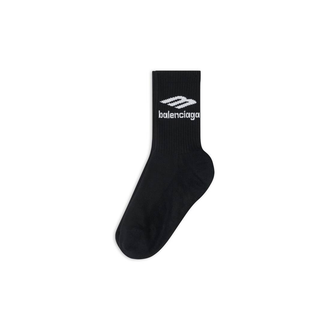 Men's 3b Sports Icon Tennis Socks in Black - 2