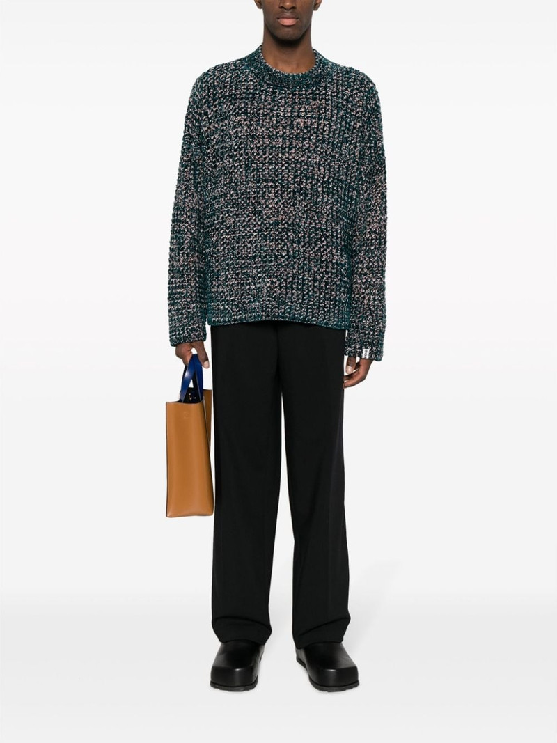 BONSAI logo-patch mÃ©lange-knit jumper outlook