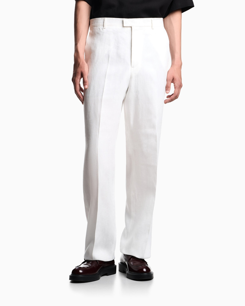 EMPORIO ARMANI PURE LINEN TROUSERS outlook