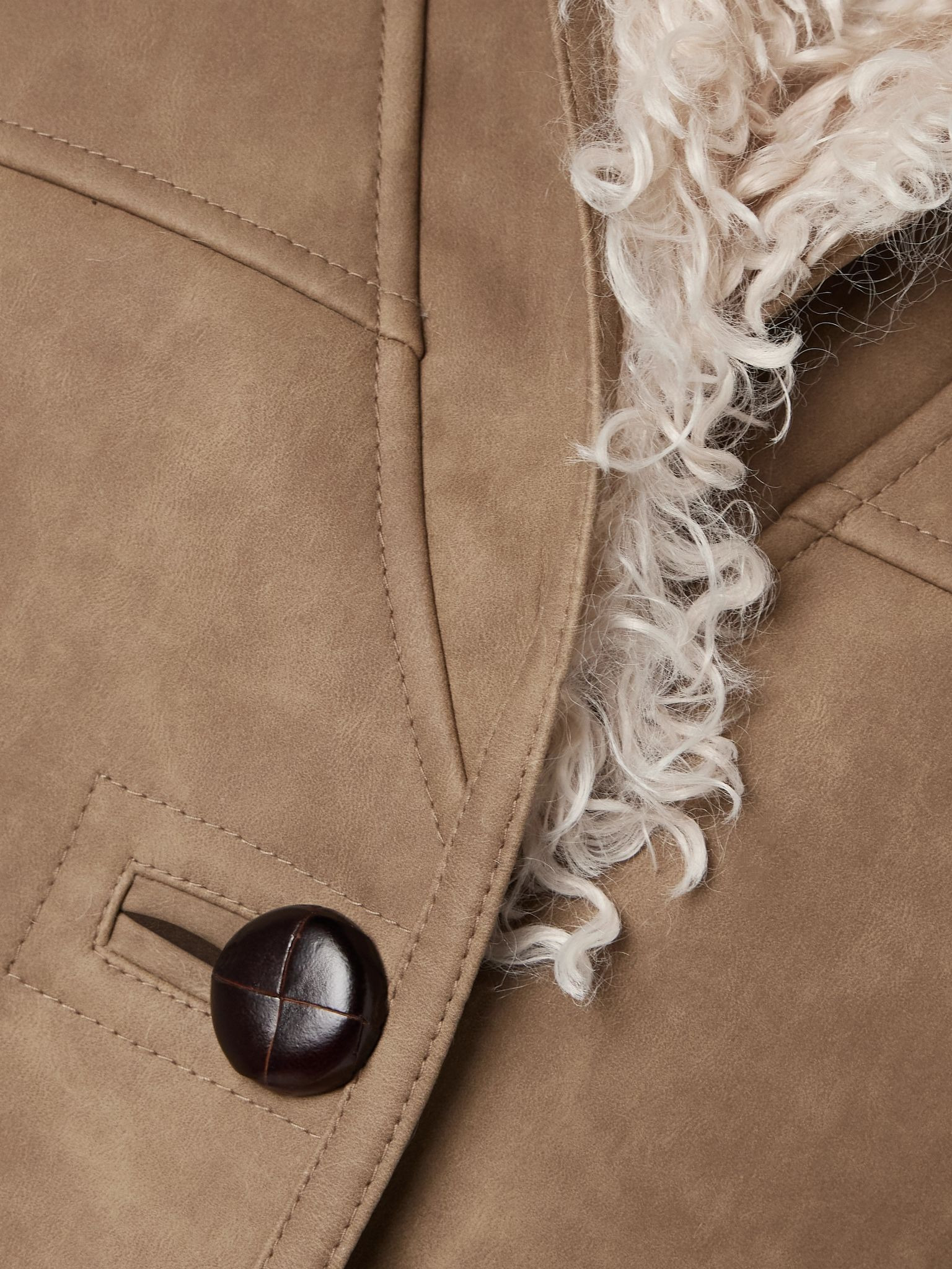Clara fleece vest Taupe - 5