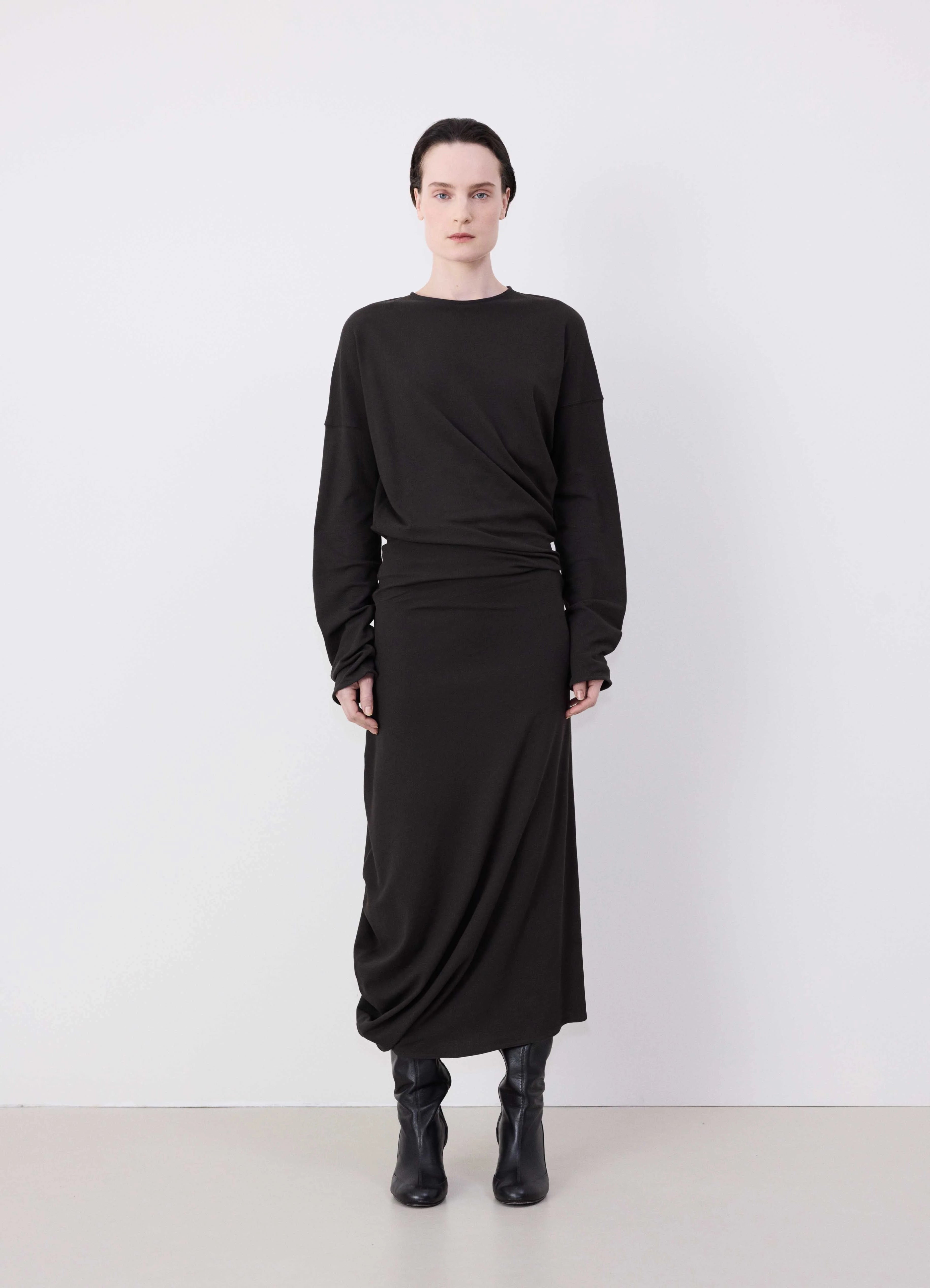 Lemaire LONG SLEEVE TWISTED DRESS | REVERSIBLE