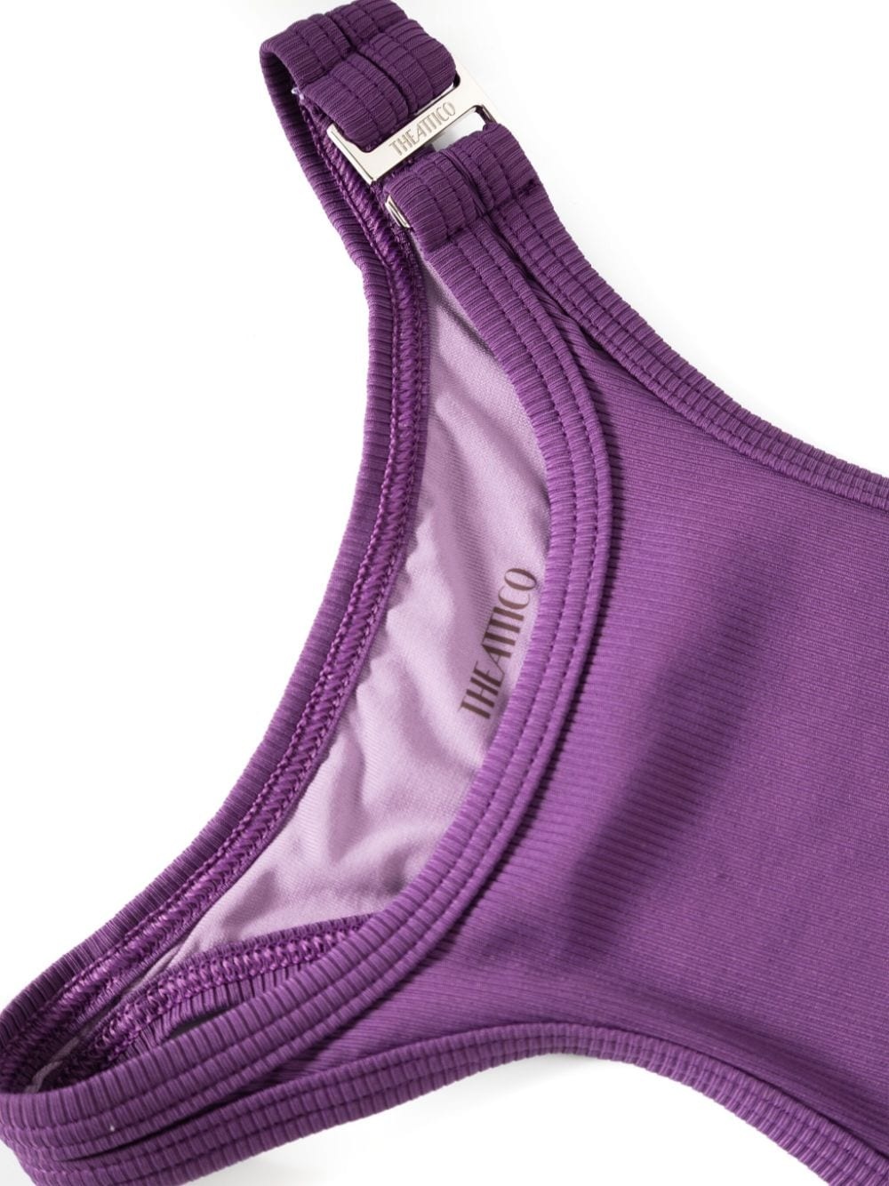 racerback fine-ribbed swimsuit - 3