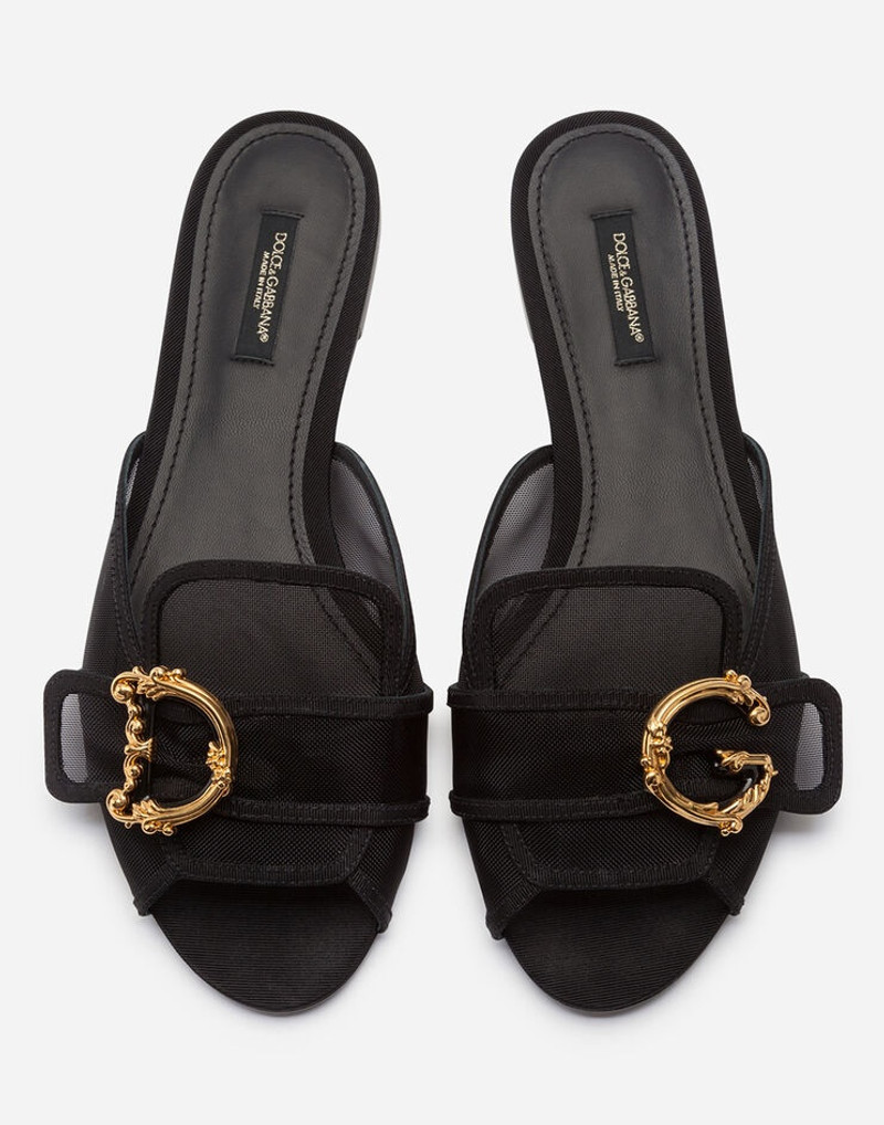 Mesh mules with baroque DG logo 3