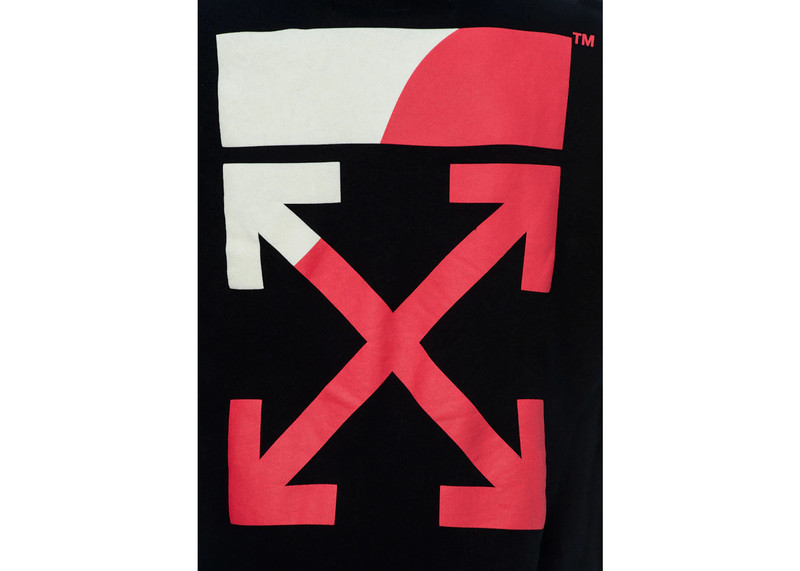 Off-White OFF-WHITE Diagonal Split Logo Hoodie Black/Multicolor outlook