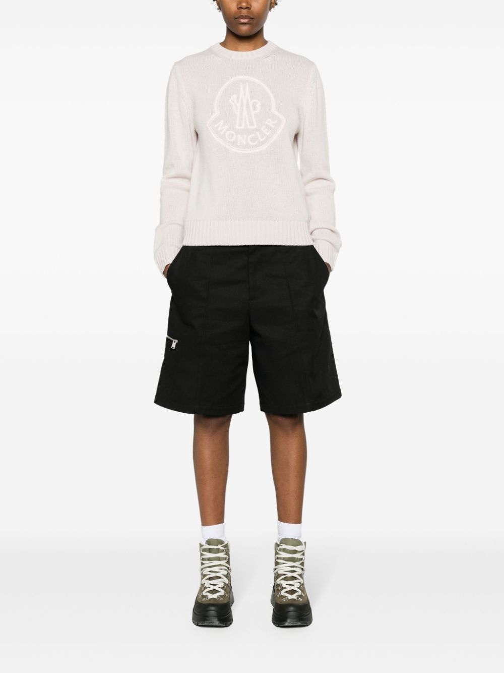 logo-embroidered crew-neck jumper - 2