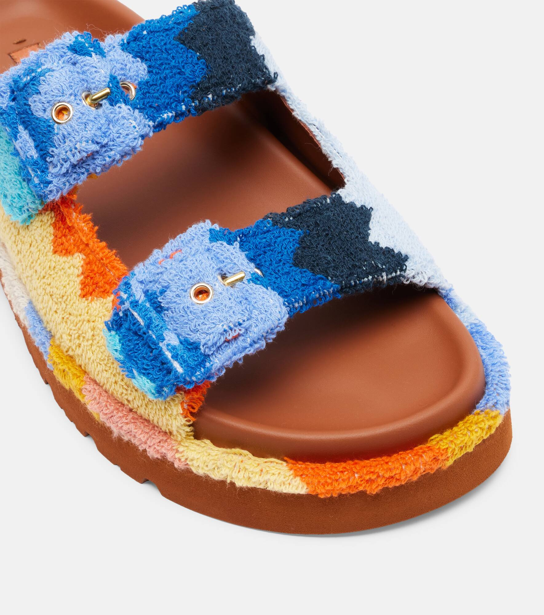 Clea Zigzag terry sandals - 5