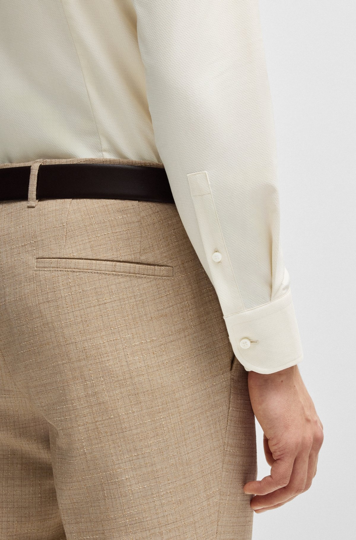SLIM-FIT SHIRT IN EASY-IRON STRETCH COTTON - 6